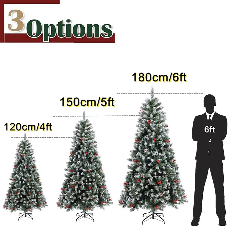 4/5/6ft Artificial Christmas Pine Tree Xmas Tree Holiday New Year Decoration with Sturdy Metal Stand White Pink Crismas Tree