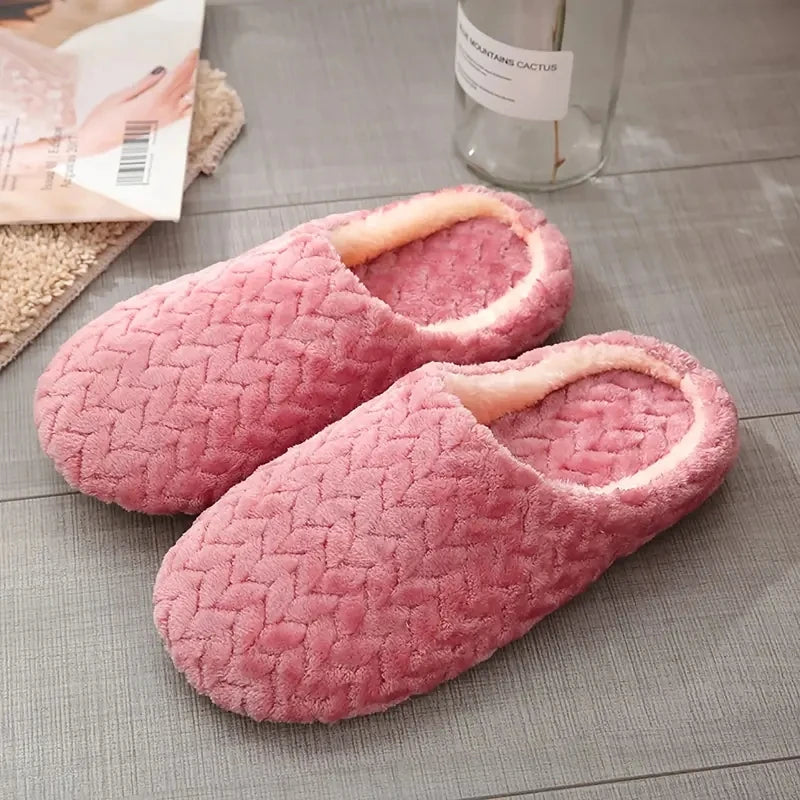 Cozy Fluffy Unisex Home Slippers - Soft & Anti-Slip