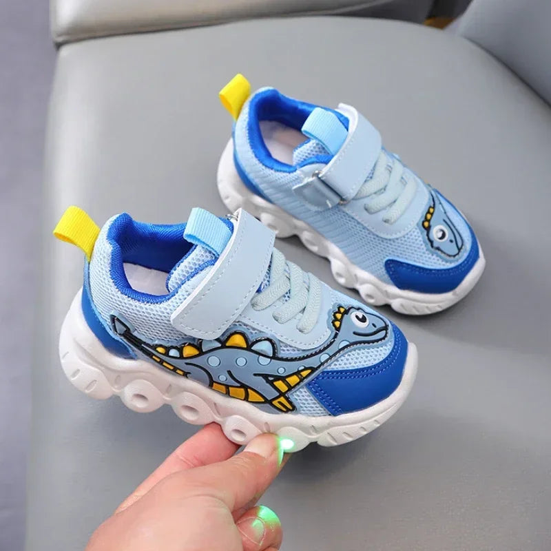 LED Cartoon Sneakers for Kids - Breathable & Fun Lighting Shoes