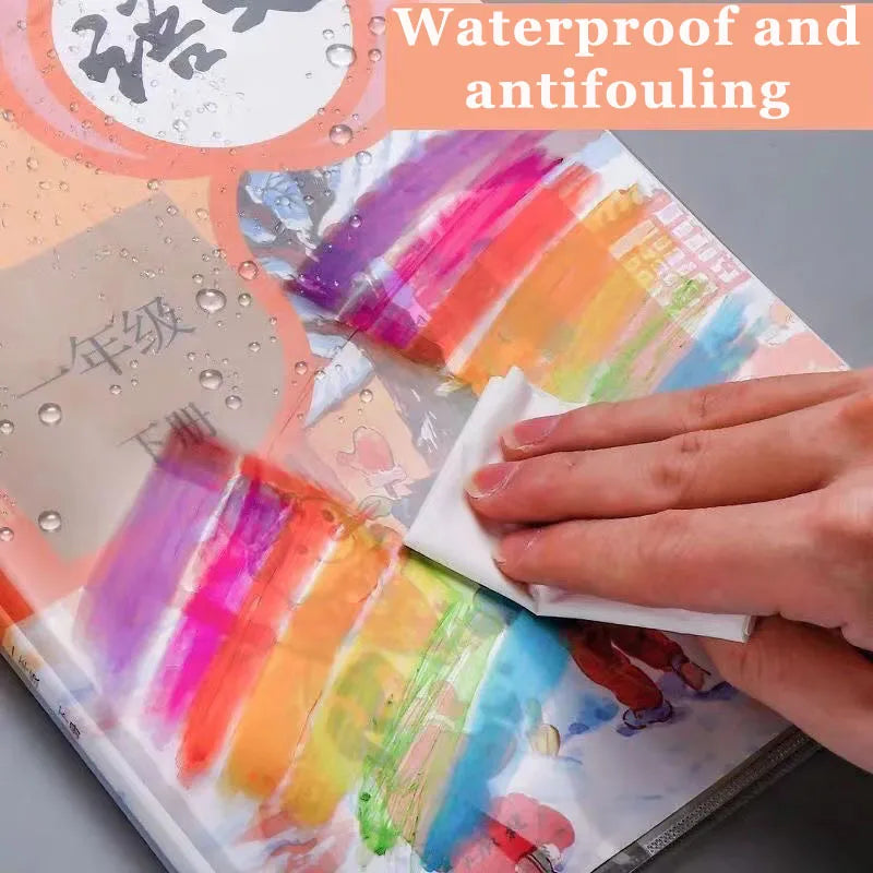 5 sheets of A4 A5 B5 textbook transparent cover Notebook cover Book cover Waterproof protective cover for student textbooks