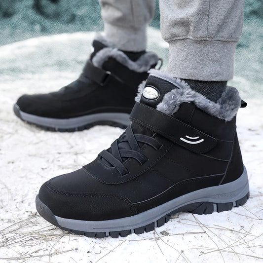 Men's Casual Snow Boots - Non-slip Warm Ankle Shoes