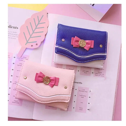 Sailor Moon Bow Knot Wallet - Candy Color Clutch for Women