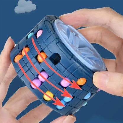 3D Cylinder Cube Toy - Magical Bean Stress Relief Puzzle