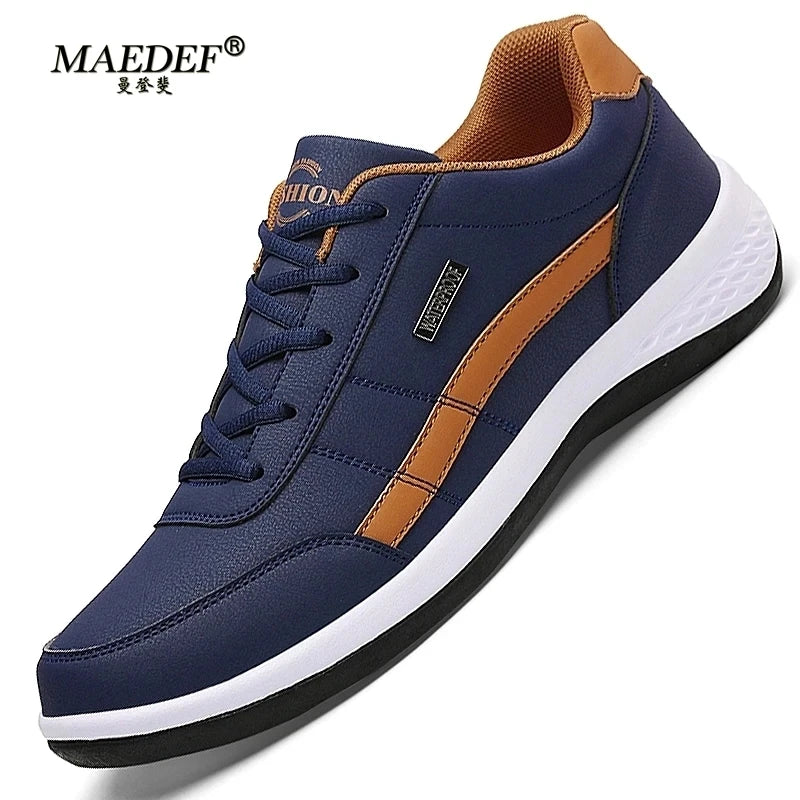 MAEDEF Men's Waterproof Leather Sneakers