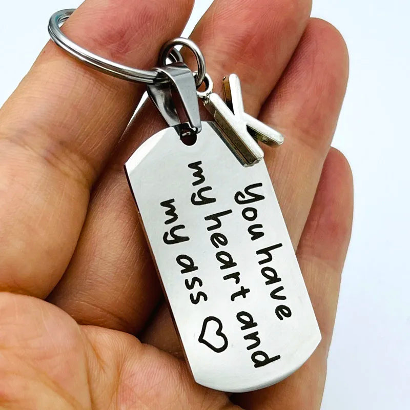 Personalized Funny Keychain - You Have My Heart