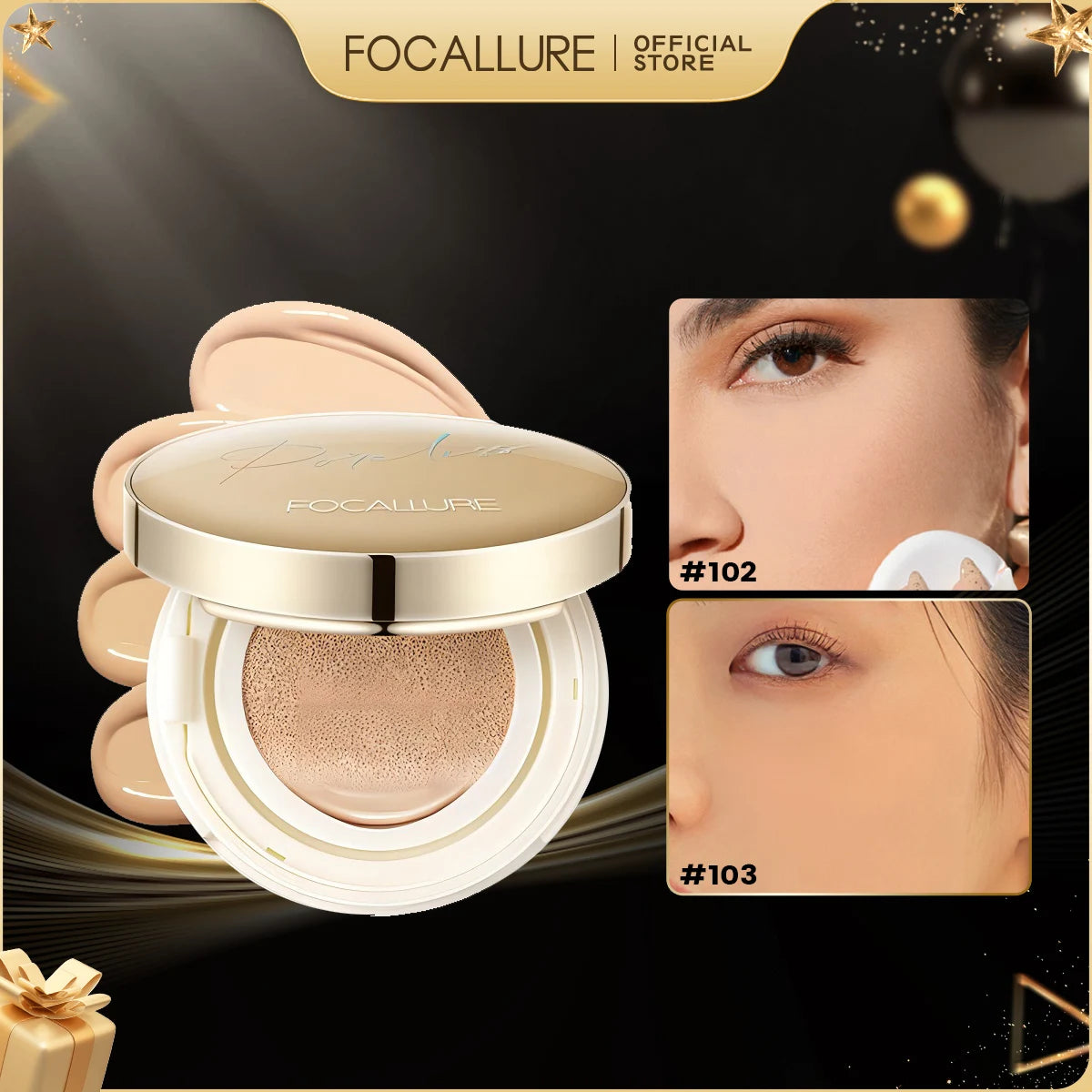 FOCALLURE Waterproof Matte Air Cushion BB＆CC Cream