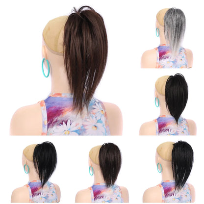 Synthetic Claw Clip Short Ponytail Hair Extensions for Girls False tail for women Horse tail Fake hair extensions ponytail Wig