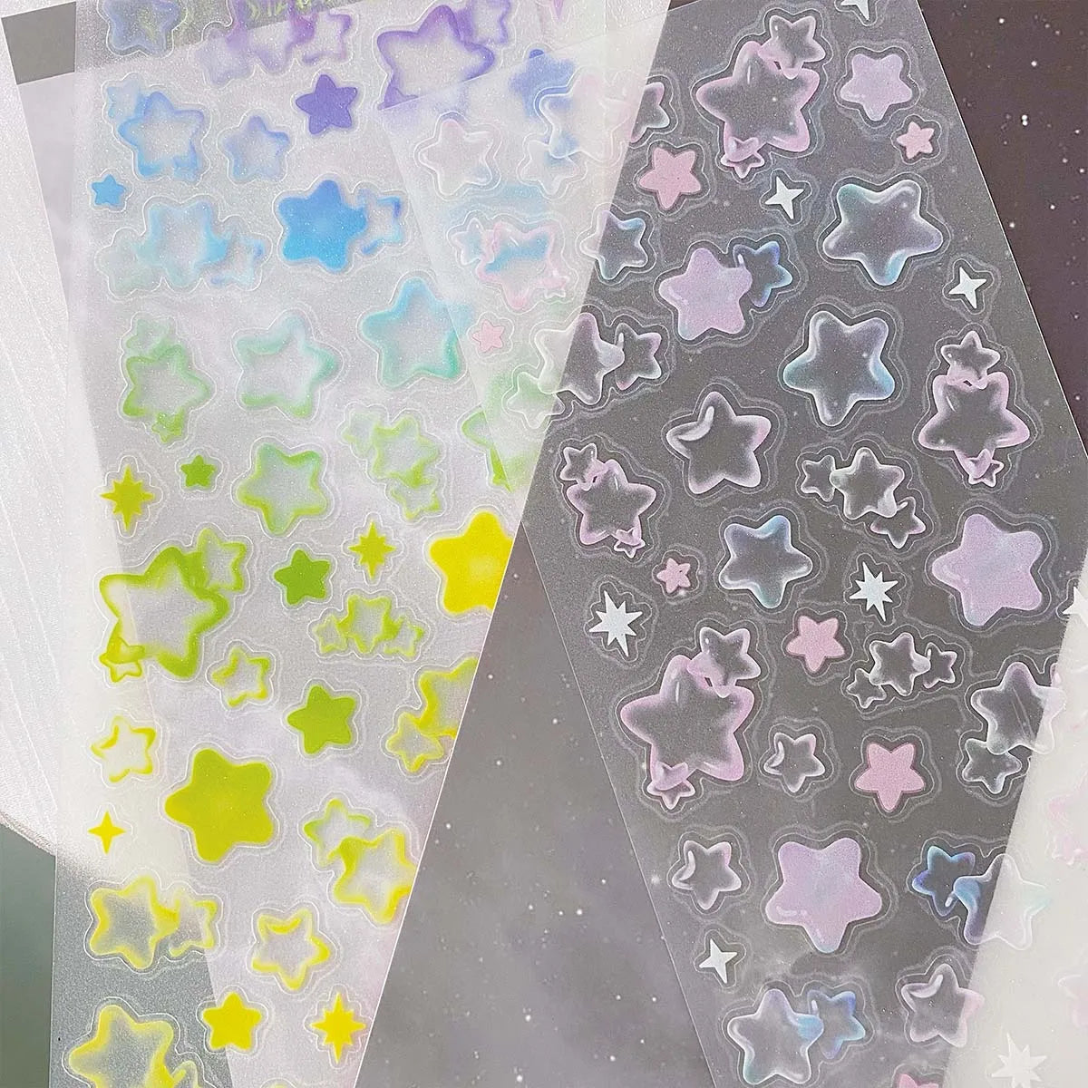 Playful Stars & Hearts Decal Stickers for Scrapbooking