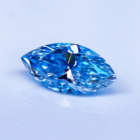 Moissanite Lab Grown Diamond Ice Blue Color Marquise Cut Gemstone for Charms Advanced Jewelry Making Materials Free Delivery