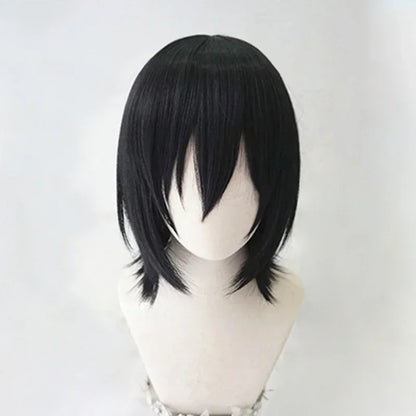 Anime Fyodor Wig Bungo Stray Dogs Fyodor Dostoevsky Cosplay Wig Short Black Heat Resistant Synthetic Hair Perucas Anime Wigs