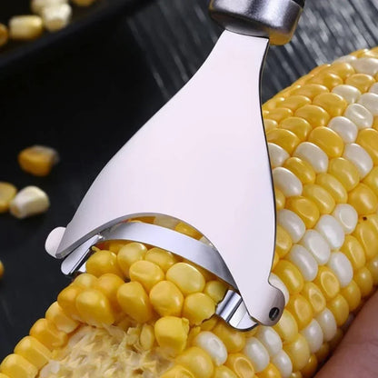 Stainless Steel Corn Peeler - Serrated Corn Stripper Tool