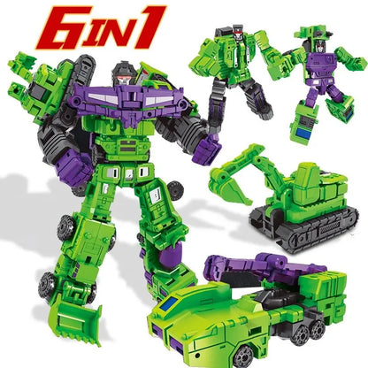 Transformation 6 in 1 Model MINI Devastator 22CM Action Figure Robot Plastic  Toys BEST Gift Child Kid New