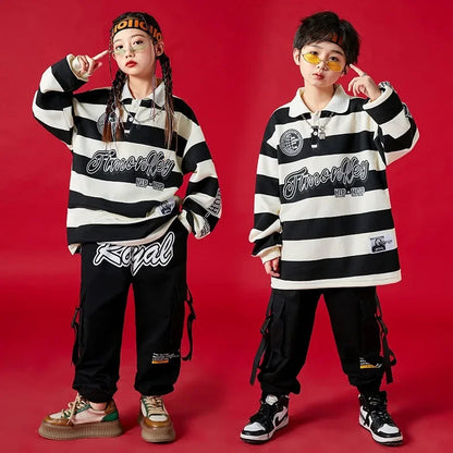 Boys' Street Dance Performance Clothes - Skateboarding Loose Suits