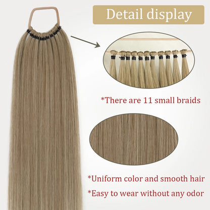 Ponytail For Women Synthetic Hair Extensions Long Straight False Horse Tails Fake Hairpiece 24 Inch For White Black Woman