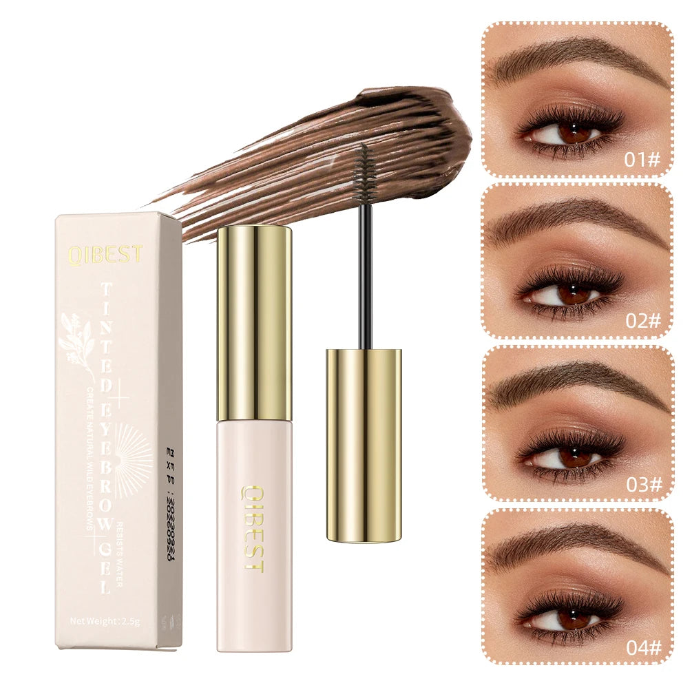 QIBEST 4Color Eyebrow Enhancers Cream Natural Liquid Dyeing Eyebrow Tattoo Pigments Lasting Tint Dye Eyebrows Makeup Eyebrow Gel