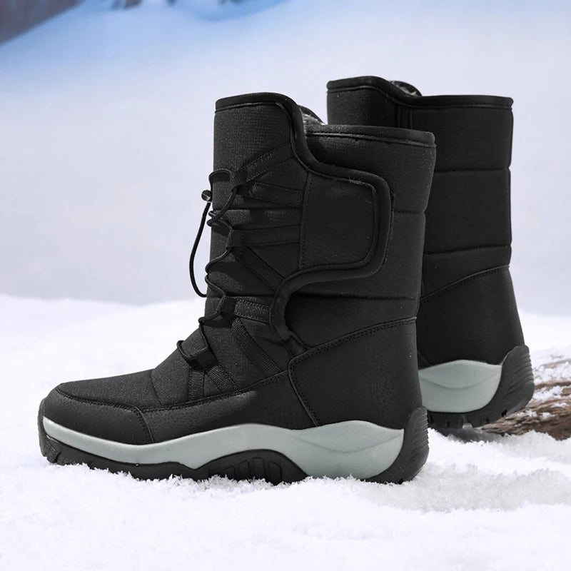 SENLONGBAO Men's Waterproof Winter Snow Boots