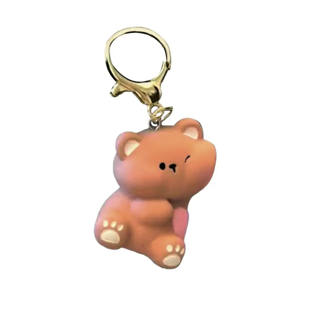 Cute Bear Couple Magnetic Keychain Set