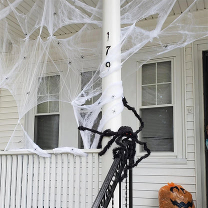 Halloween Decorations Artificial Spider Web Stretchy Cobweb Scary Party Halloween Decoration for Bar Haunted House Scene Props