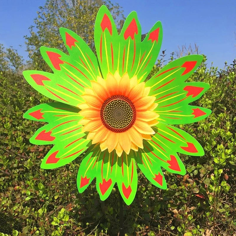 Sunflower Wind Spinner - Outdoor Garden Decor