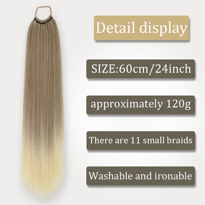 Ponytail For Women Synthetic Hair Extensions Long Straight False Horse Tails Fake Hairpiece 24 Inch For White Black Woman