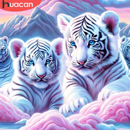 HUACAN Diamond Painting Tiger Craft Kit