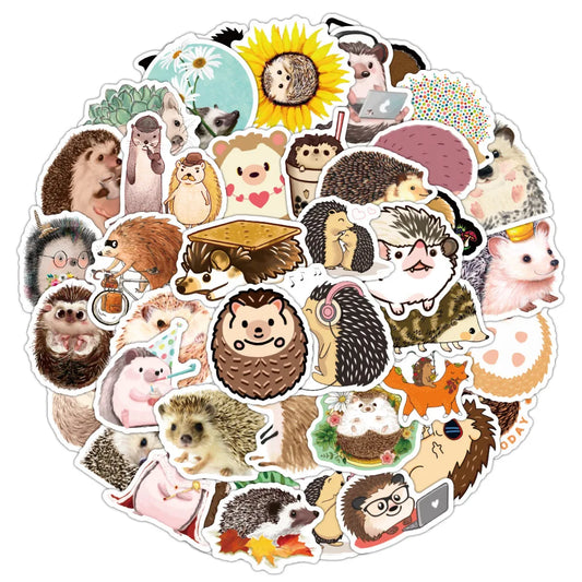 10/50Pcs Hedgehog Stickers Cartoon PVC Waterproof Sticker for Laptop Computer Skateboard Luggage Freddy Stickers