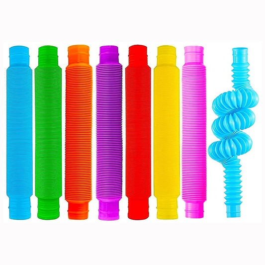 8-Pack Large Pop Tubes Fidget Toys for Stress Relief