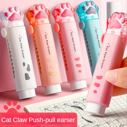 Kawaii Push-Pull Cat Paw Rubber Eraser