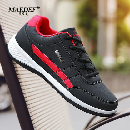 MAEDEF Men's Waterproof Leather Sneakers