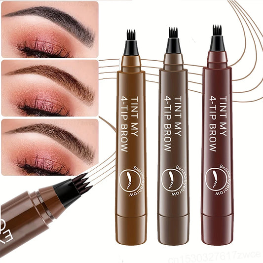 5 Colors Microblading Eyebrow Pen Waterproof Liquid Eyebrow Pencil Long Lasting Eyebrow  Pen 4 oints eyebrow pen Cosmetics