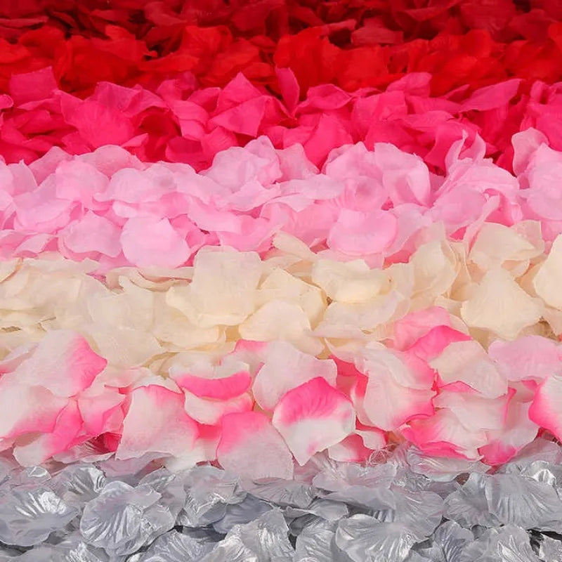 Colorful Silk Rose Petals for Weddings & Parties