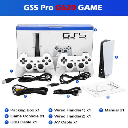 NEW GS5 Pro G620 Video Game Console 8 Bit USB 2 Wired Handheld Game Player 620 Classic Games Retro AV Output TV Gaming Console