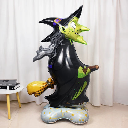 Giant Stand Halloween Foil Balloons Pumpkin Witch Ghost Inflatable Globos For Halloween Party Decoration Kids Favors Gift Toys