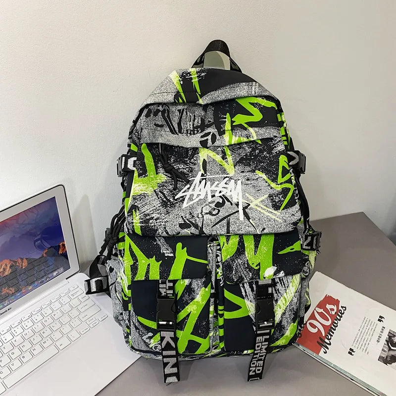 High School Students College Style Backpack New Duck Pendant School Bag for Girls Boys Grades 1-6 Back To Schoolbags Mochila