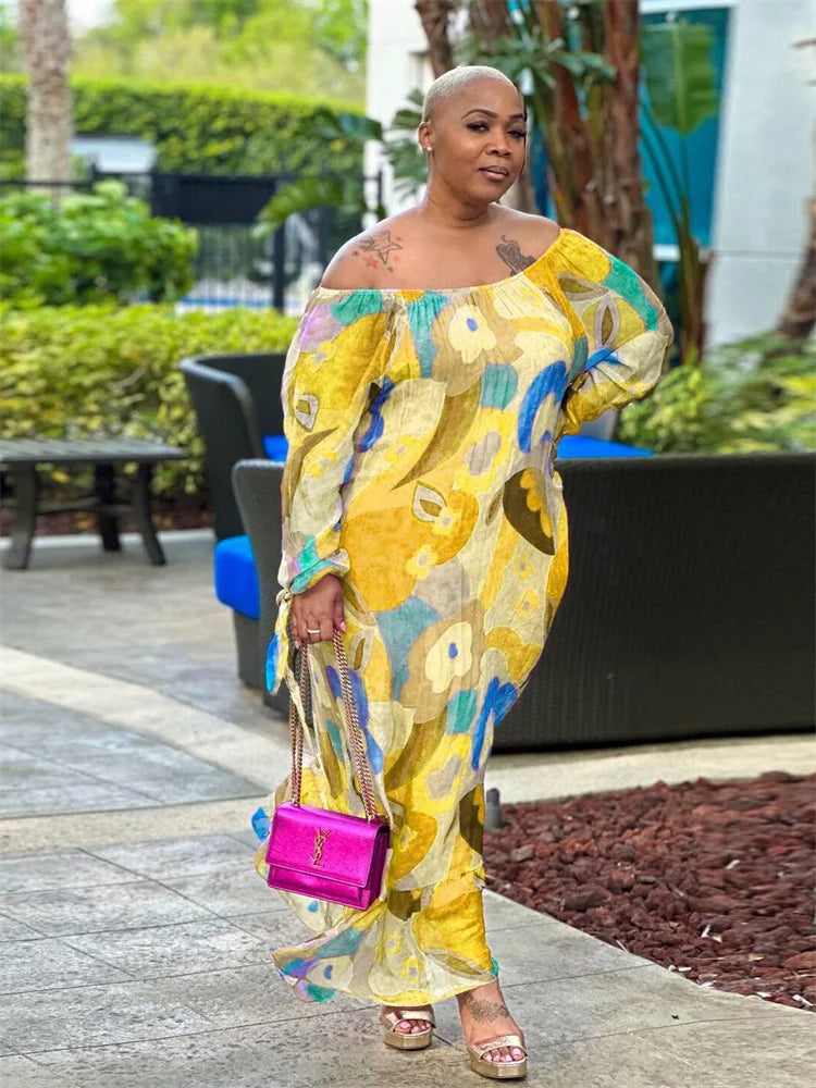 SOMO Plus Size  Africa Maxi Dress New In Summer Dresses Formal Loose Floral Print ElegantOutfits Wholesale Dropshipping 2023