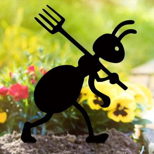 HelloYoung Metal Ants Garden Decor - Yard Art Stakes