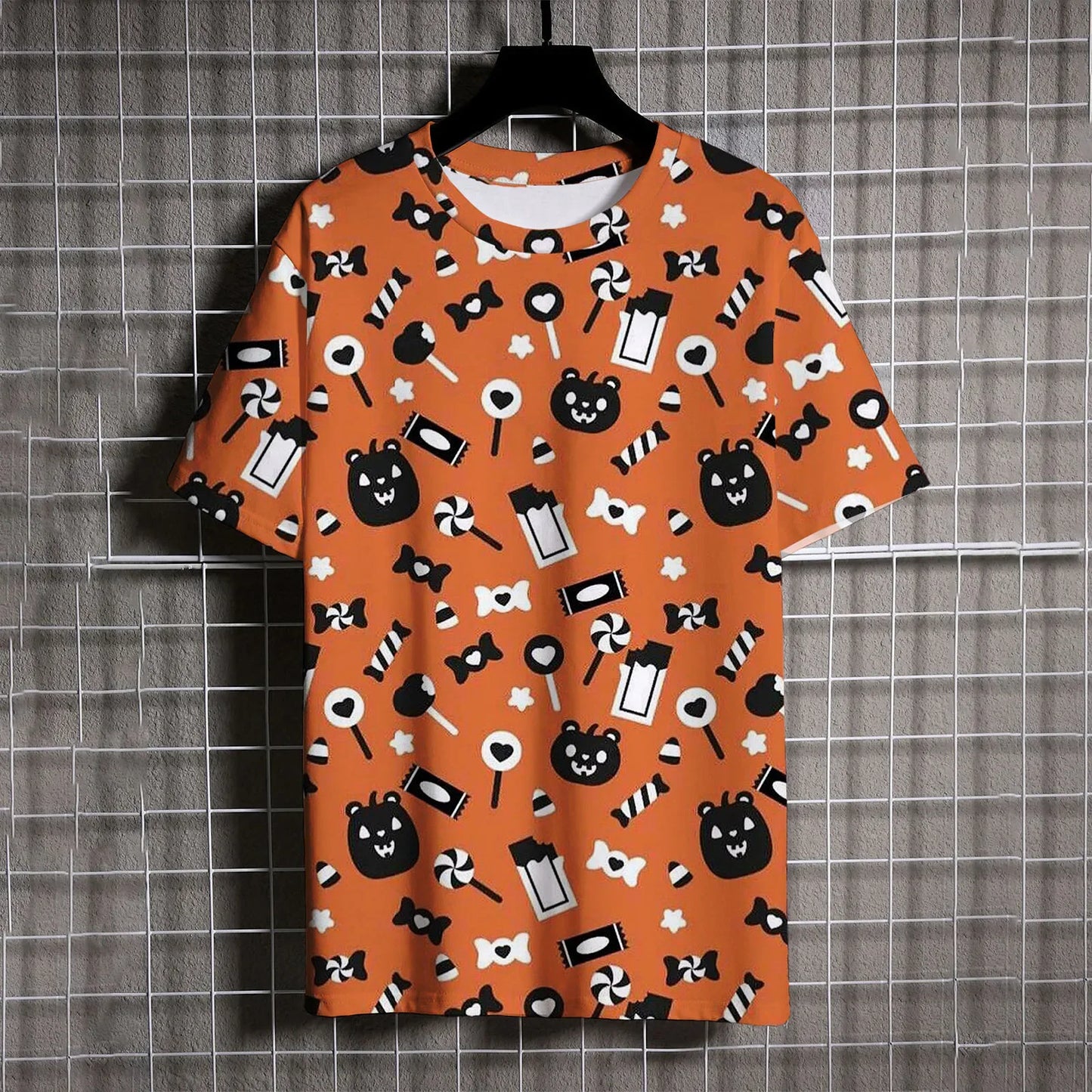 Summer Fashion Casual Halloween Pumpkin Graphic T-shirts For Men New Trend 3D Printed Harajuku Round Neck Short Sleeve Tees Tops