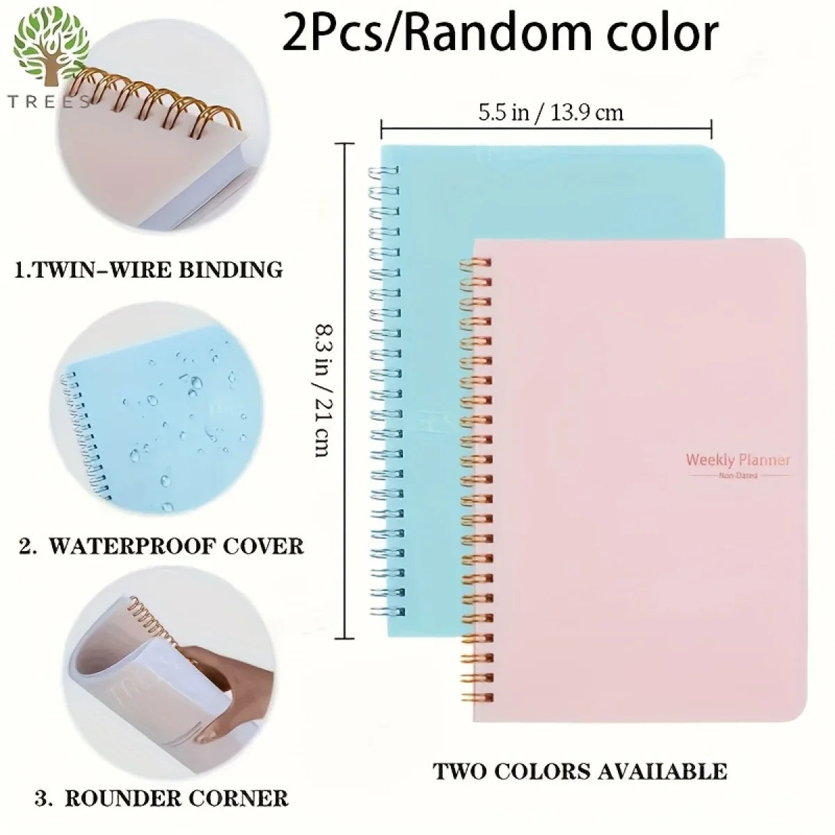 2025 Tree Pattern Weekly Planner & Notebook