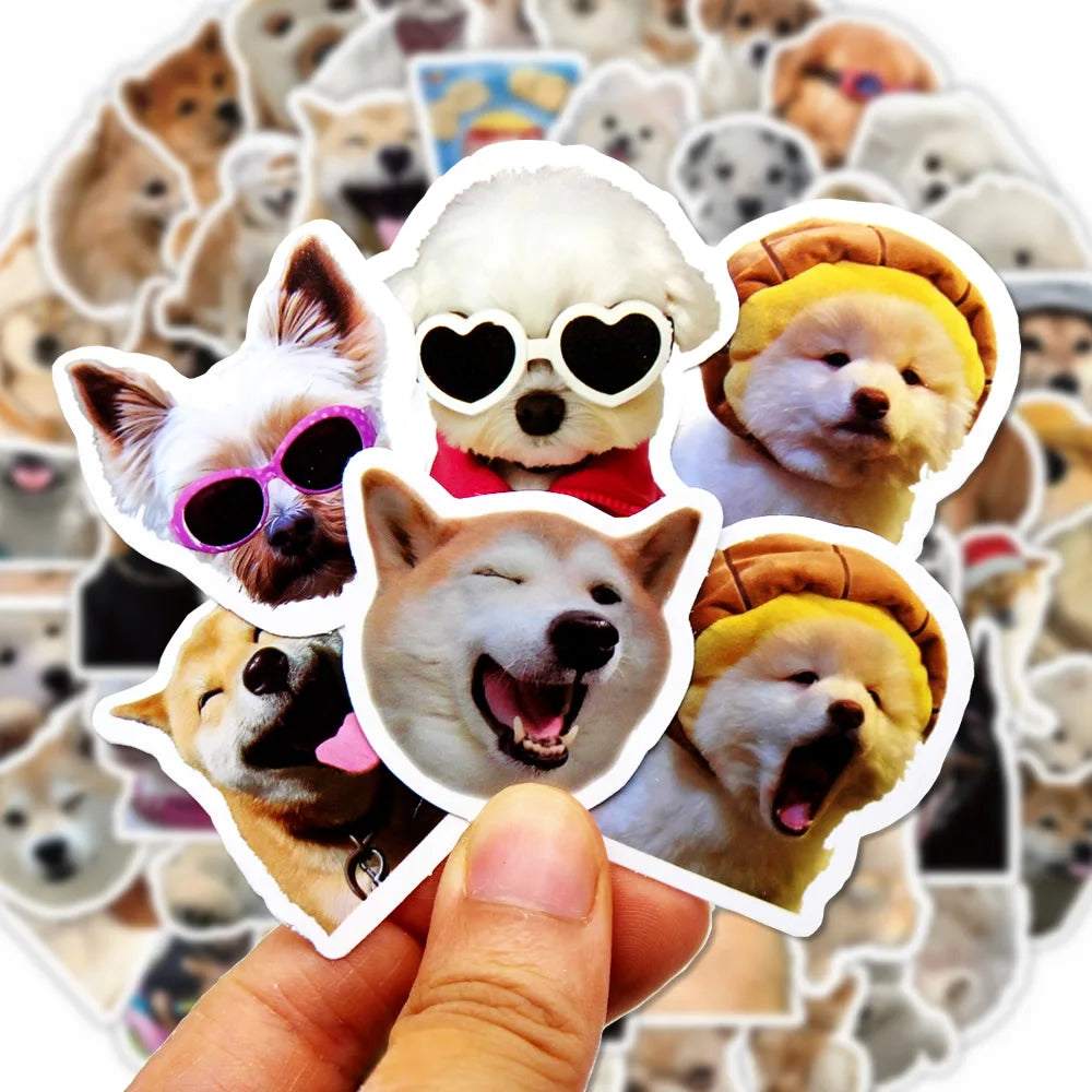 Funny Dog Stickers - Cute Cartoon Decals (10/50/100pcs)