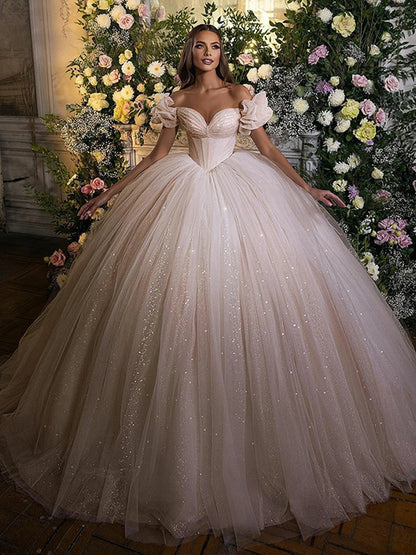 2023 Elegant Ball Gown Wedding Dress with Sweetheart Neckline