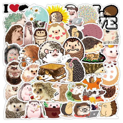 10/50Pcs Hedgehog Stickers Cartoon PVC Waterproof Sticker for Laptop Computer Skateboard Luggage Freddy Stickers