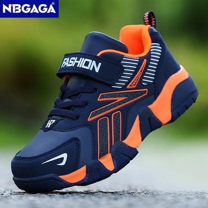 NBGAGA Boys Sports Sneakers - Stylish Leather Casual Shoes