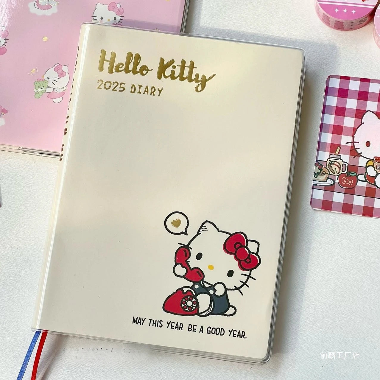 2025 Pink Cute Cat Notebook Diary Planner