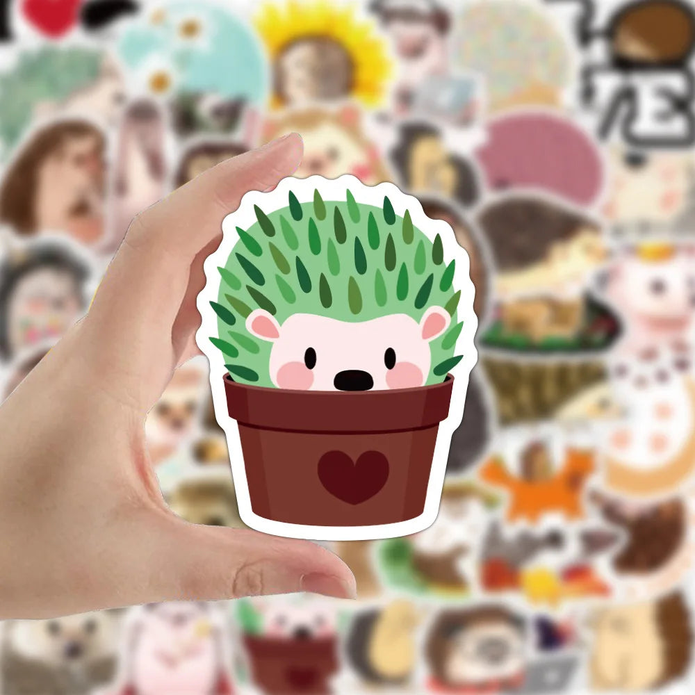 10/50Pcs Hedgehog Stickers Cartoon PVC Waterproof Sticker for Laptop Computer Skateboard Luggage Freddy Stickers