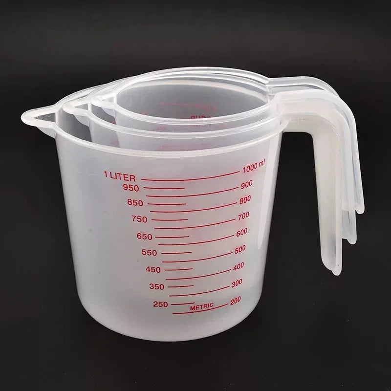 3pcs Plastic Liquid Measuring Cups - 250/500/1000ml