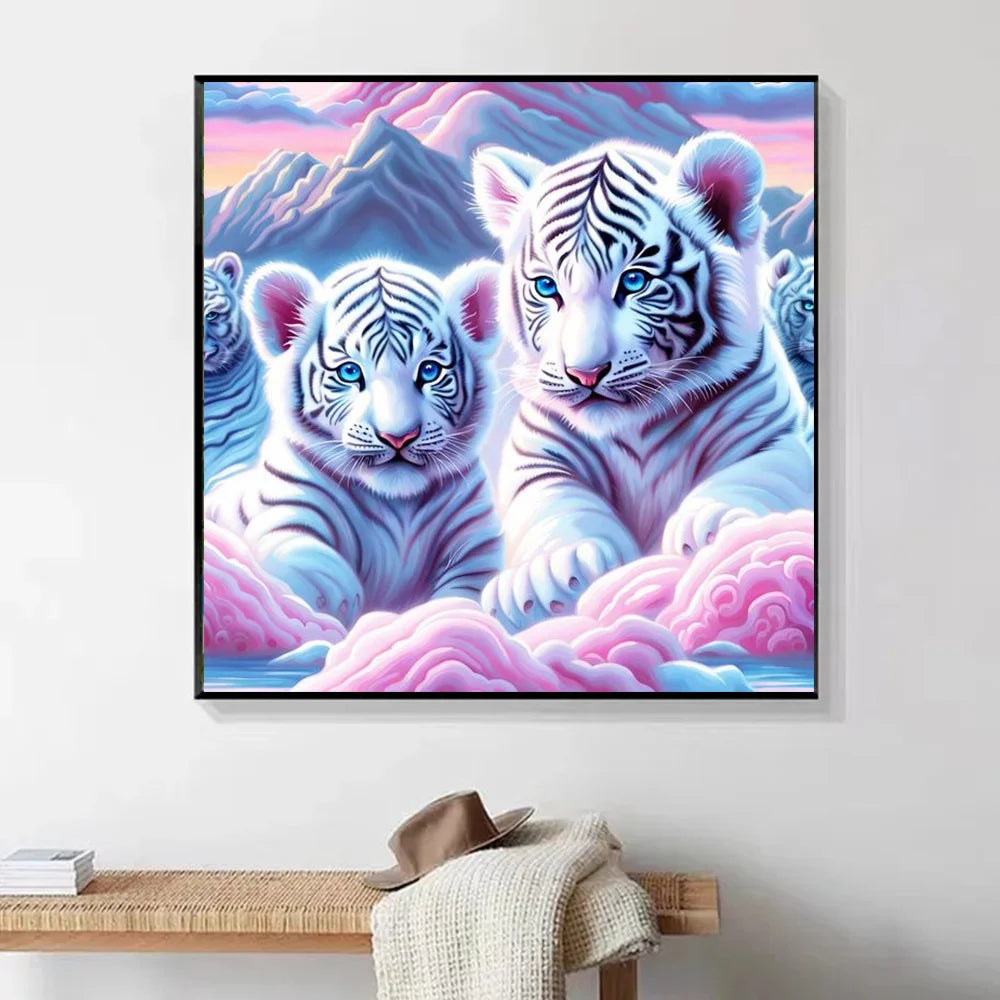 HUACAN Diamond Painting Tiger Craft Kit