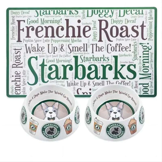 Luxury Brand Designer Dog Bowl Cute Bowls Placemat Puppy Cat Feeder Non-slip Crash French Bulldog Bowl For Small Dogs