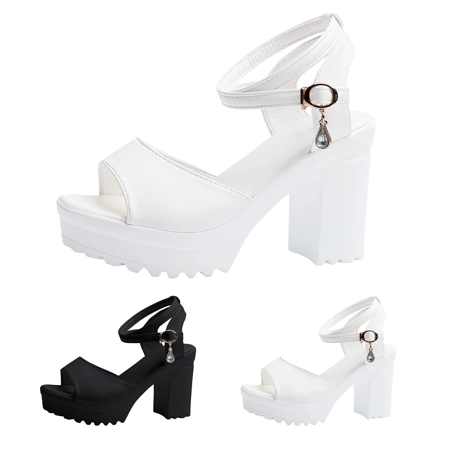 Women Shoes Fish Mouth Platform High Heels Wedges Buckle Slope Sandals Woman Platform High Heels Sandals sandalias de mujer