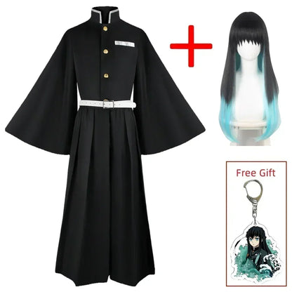 Aime Tokitou Muichirou Cosplay Costume Demon Slayer Cosplay Kimetsu No Yaiba Kisatsutai Uniform Wig Halloween Costume for Woman