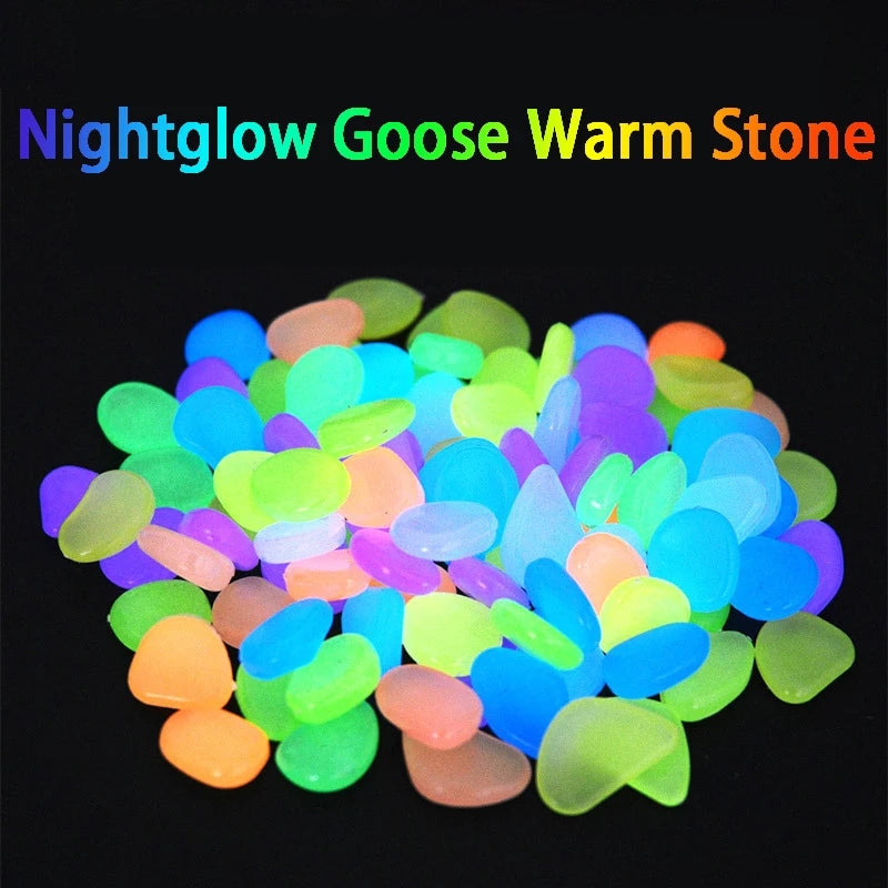 Glow in the Dark Garden Pebbles - 50/100 Pcs